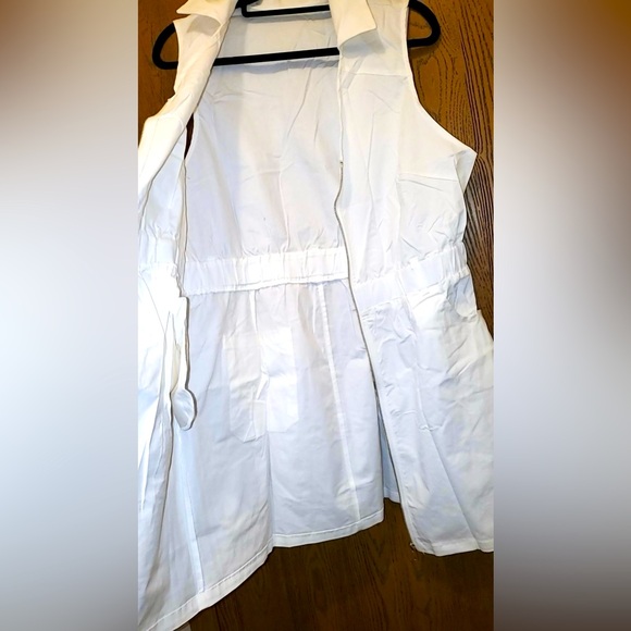 Fisoew Zip Up V Neck Collared Belted Sleeveless Cowgirl Tank Mini Dress NIP XXL - Picture 7 of 16